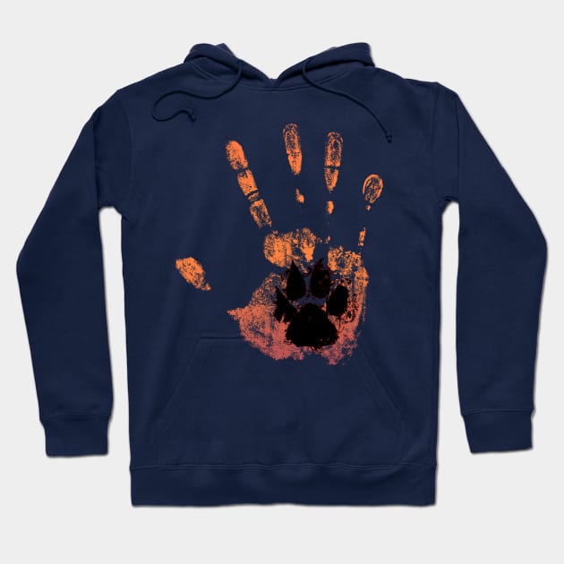 Hand n' Dawg Print Hoodie by Sean Damien